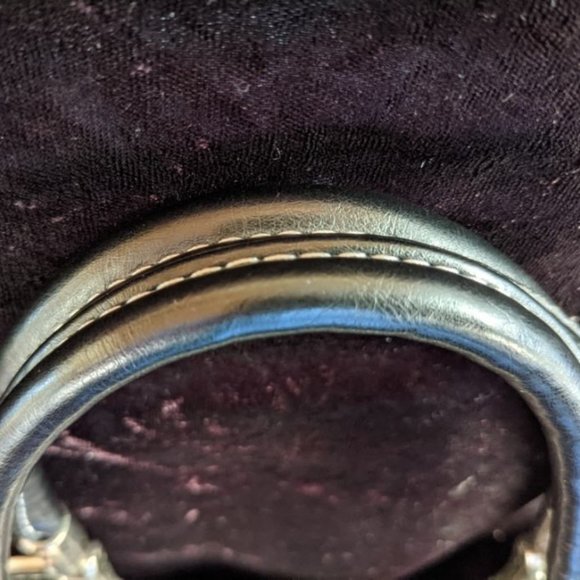 Flora Louis Leather Checkerboard Handbag Purse Excellent Black & White, Timeless - Picture 7 of 16